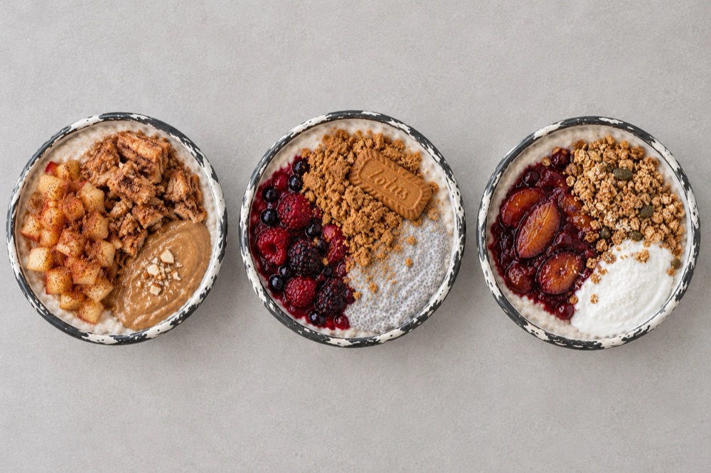 Hot Oats Bowls mit Toppings